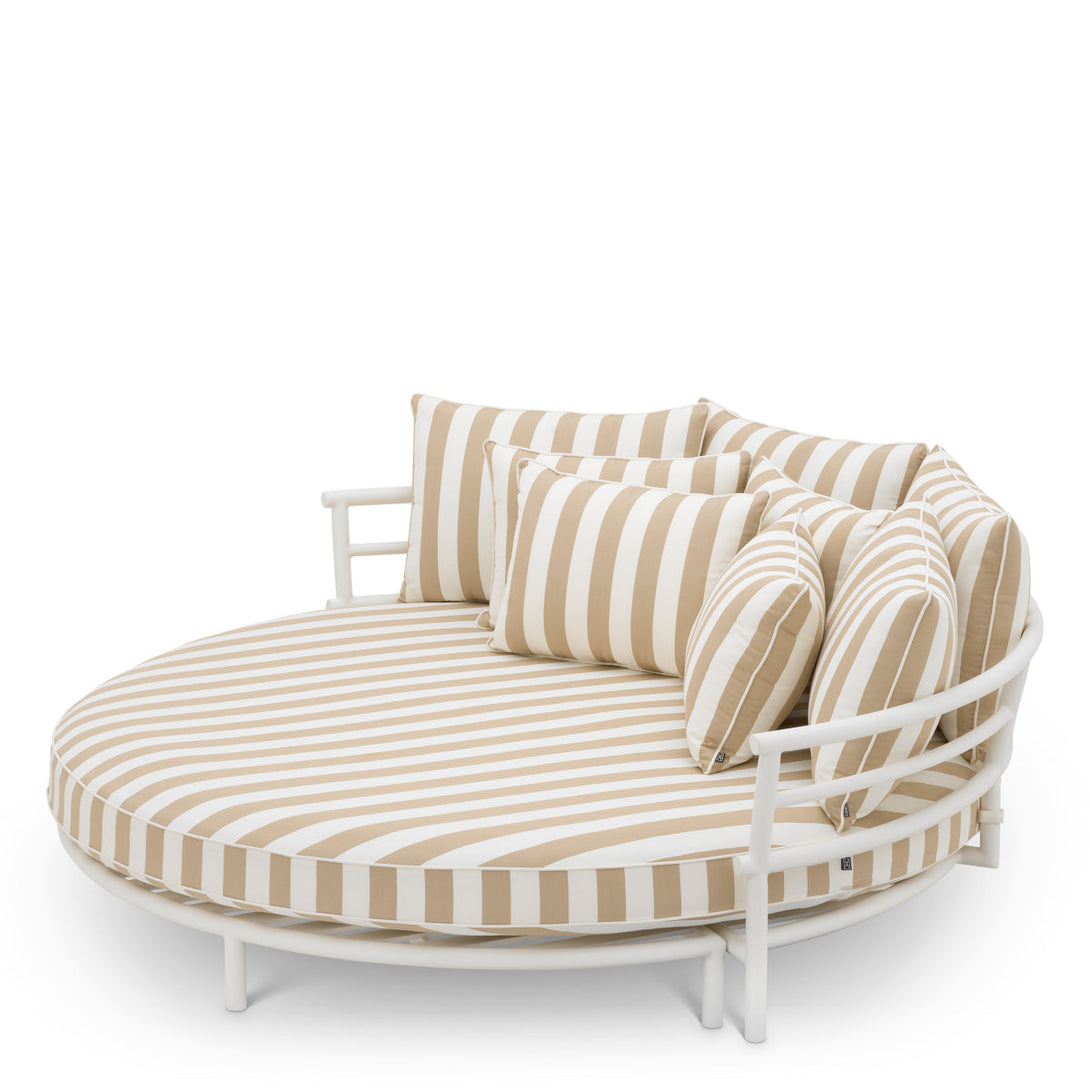 Outdoor Bed Laguno Matte White Finish Outdoor Eichholtz