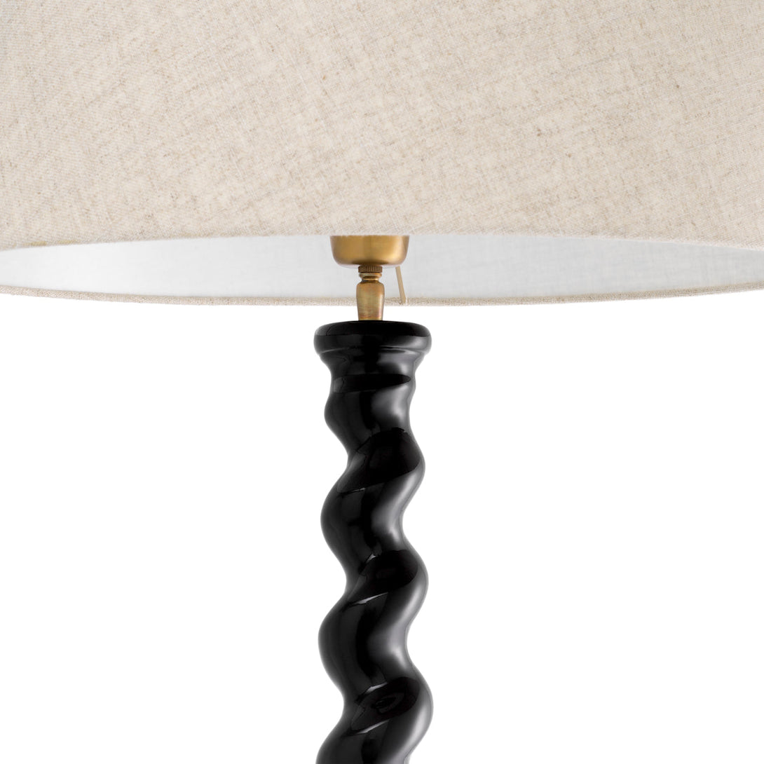 Floor Lamp Massimo Piano Black Finish Lighting Eichholtz