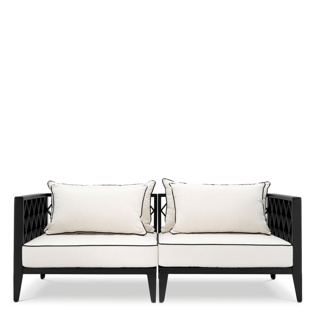 Outdoor Sofa Ocean Club S Black Finish Outdoor Eichholtz