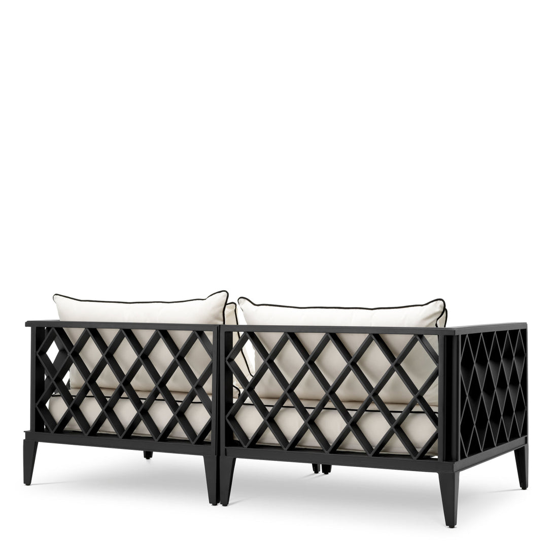 Outdoor Sofa Ocean Club S Black Finish Outdoor Eichholtz