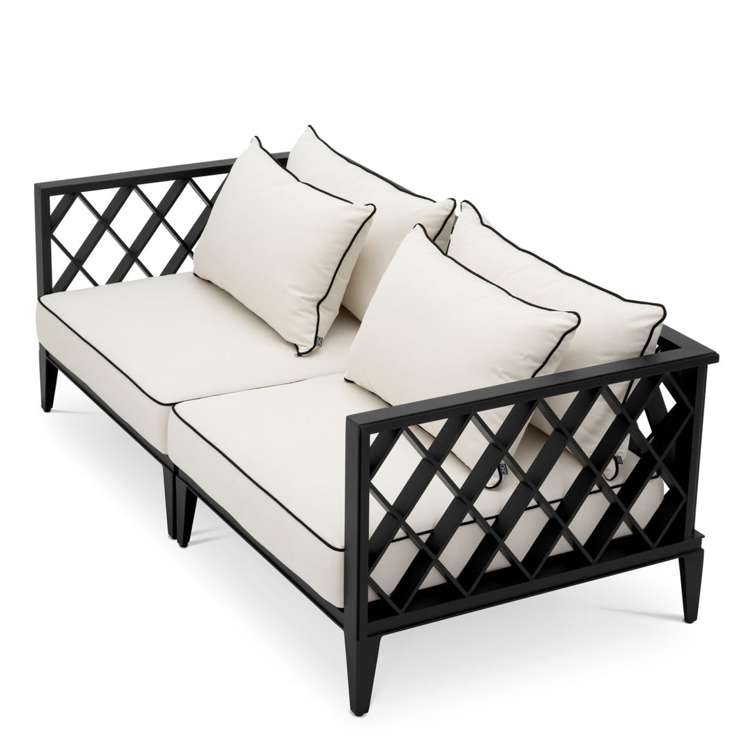 Outdoor Sofa Ocean Club S Black Finish Outdoor Eichholtz