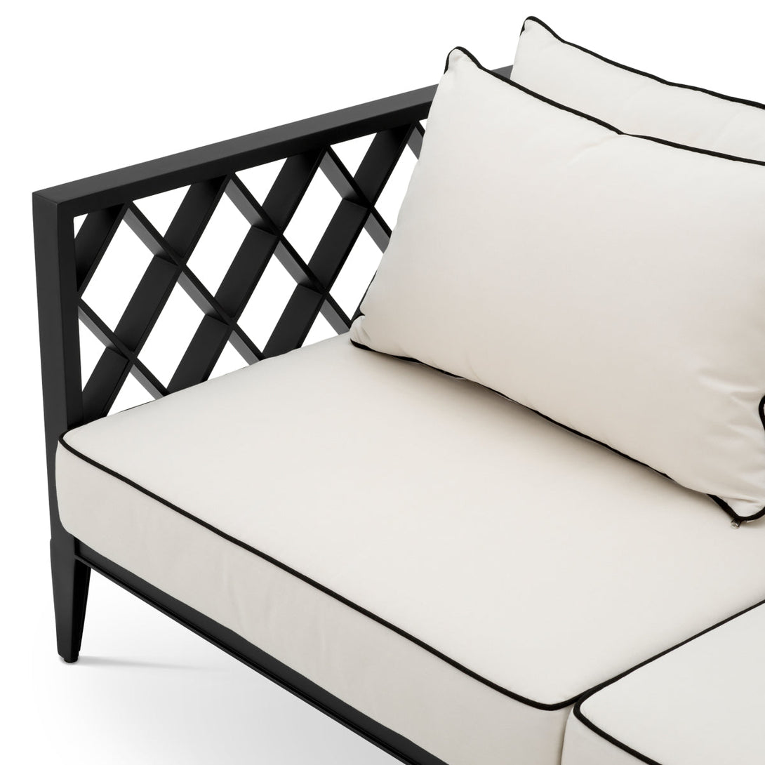 Outdoor Sofa Ocean Club S Black Finish Outdoor Eichholtz