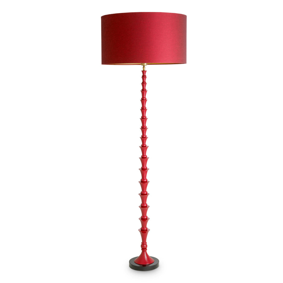Floor Lamp Arabella Bordeaux Red Finish Lighting Eichholtz