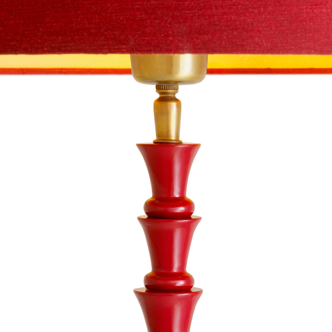 Floor Lamp Arabella Bordeaux Red Finish Lighting Eichholtz