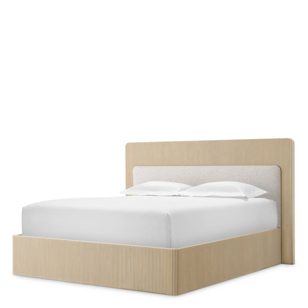 Bed Frame Dimitrios King Size Washed Oak Veneer Furniture Eichholtz