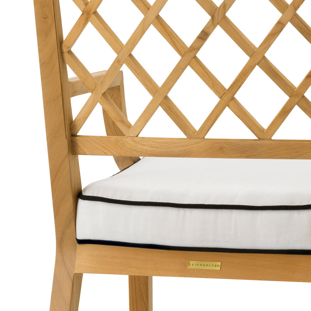 Outdoor Dining Chair Paladium With Arm Natural Teak Outdoor Eichholtz