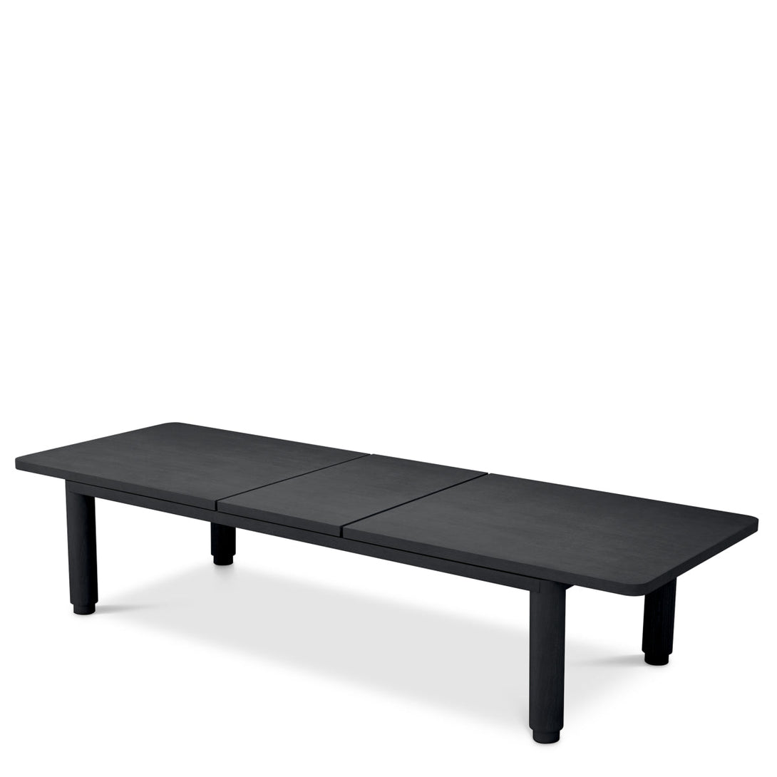 Extendable Dining Table Atelier L Charcoal Grey Oak Veneer Furniture Eichholtz