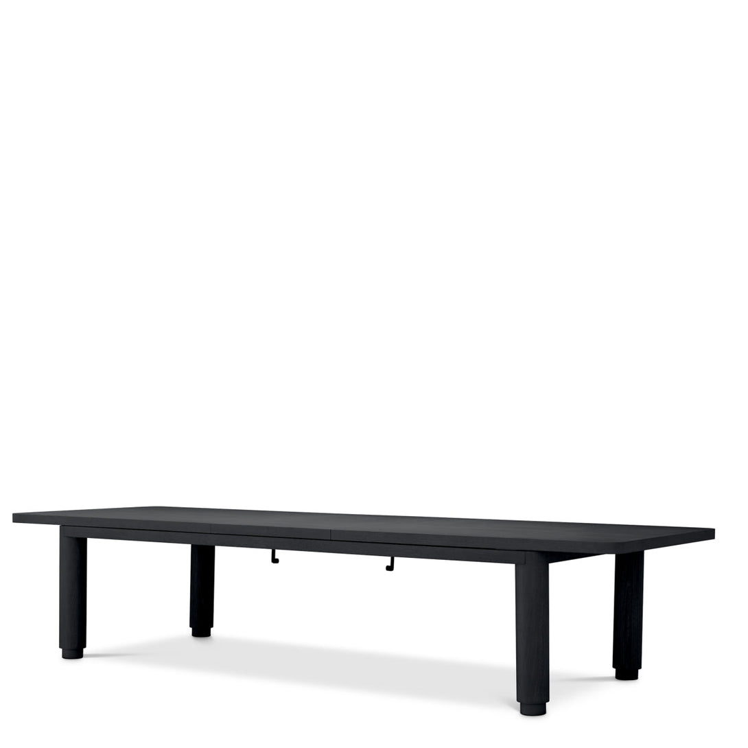 Extendable Dining Table Atelier L Charcoal Grey Oak Veneer Furniture Eichholtz