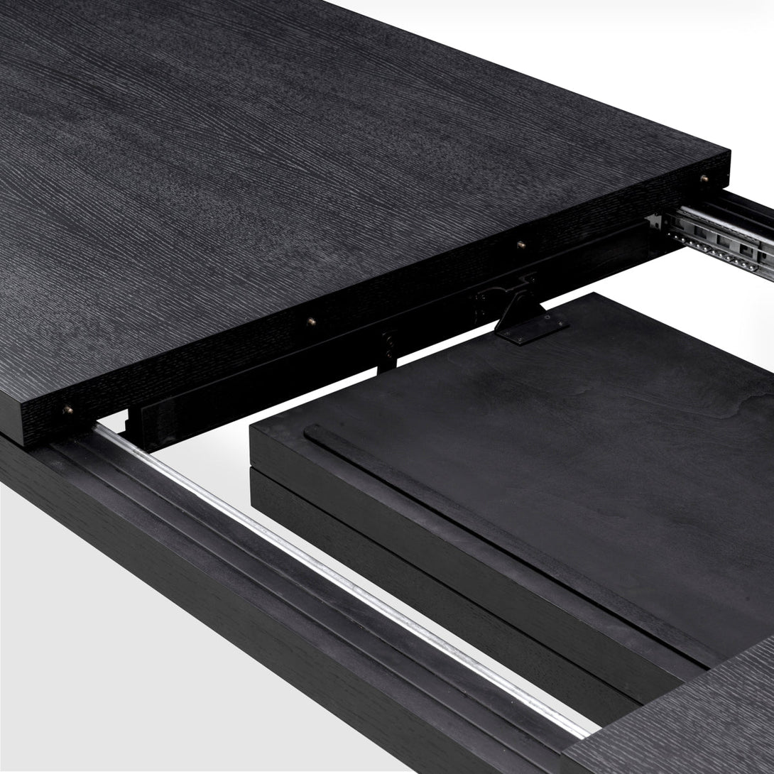 Extendable Dining Table Atelier L Charcoal Grey Oak Veneer Furniture Eichholtz