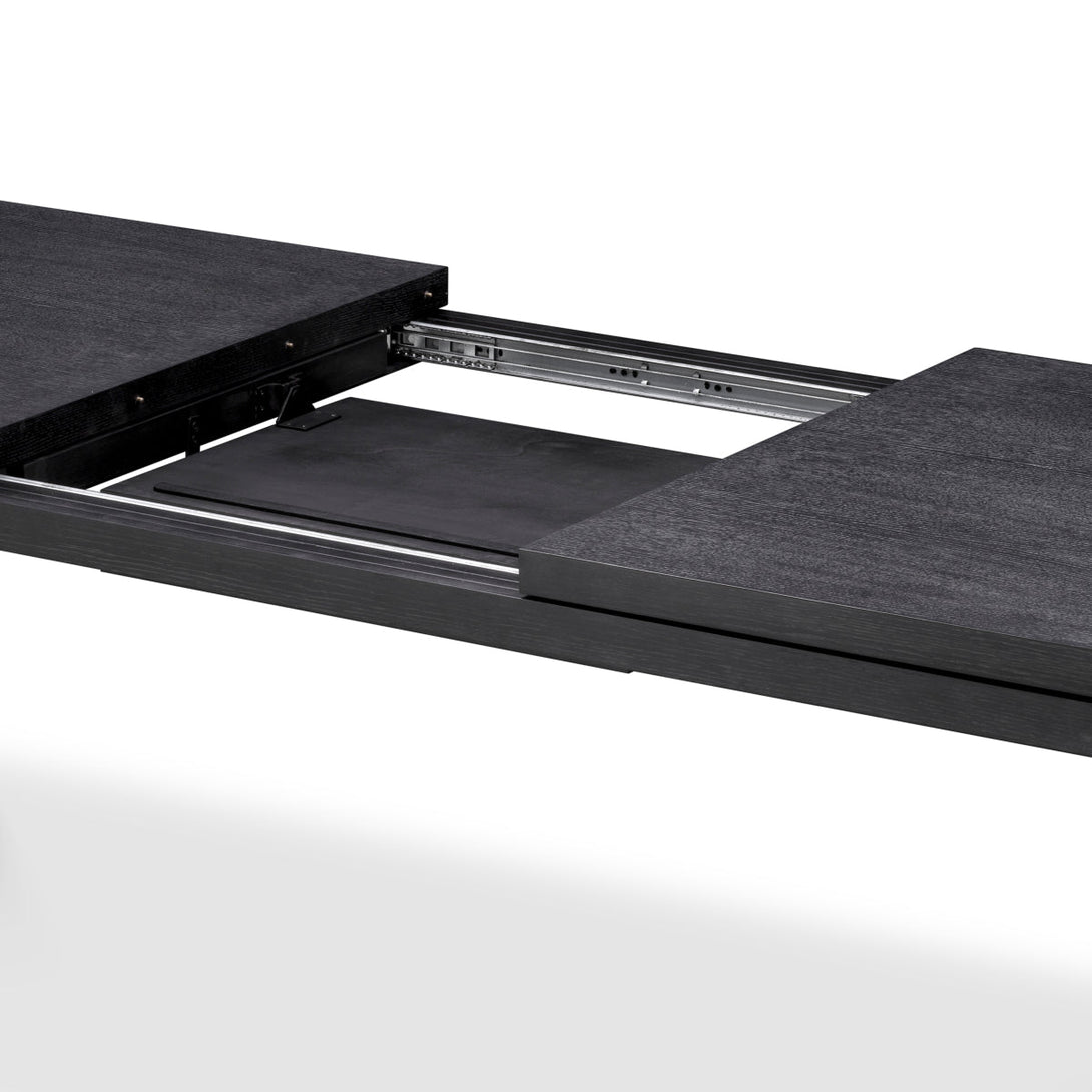 Extendable Dining Table Atelier L Charcoal Grey Oak Veneer Furniture Eichholtz