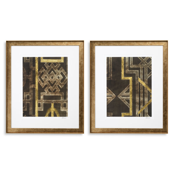 Print Trellis Pattern by Ethan Harper I set of 2 Accessories Eichholtz