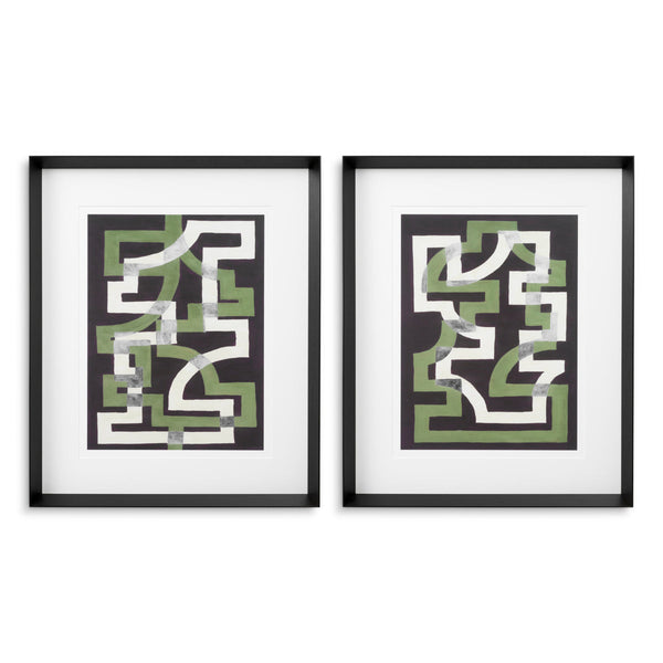 Print Window Trellis by Michael Willett set of 2 Accessories Eichholtz