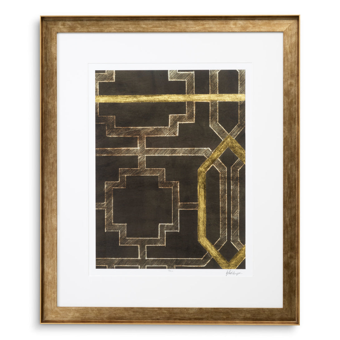 Print Trellis Pattern by Ethan Harper II set of 2 Accessories Eichholtz