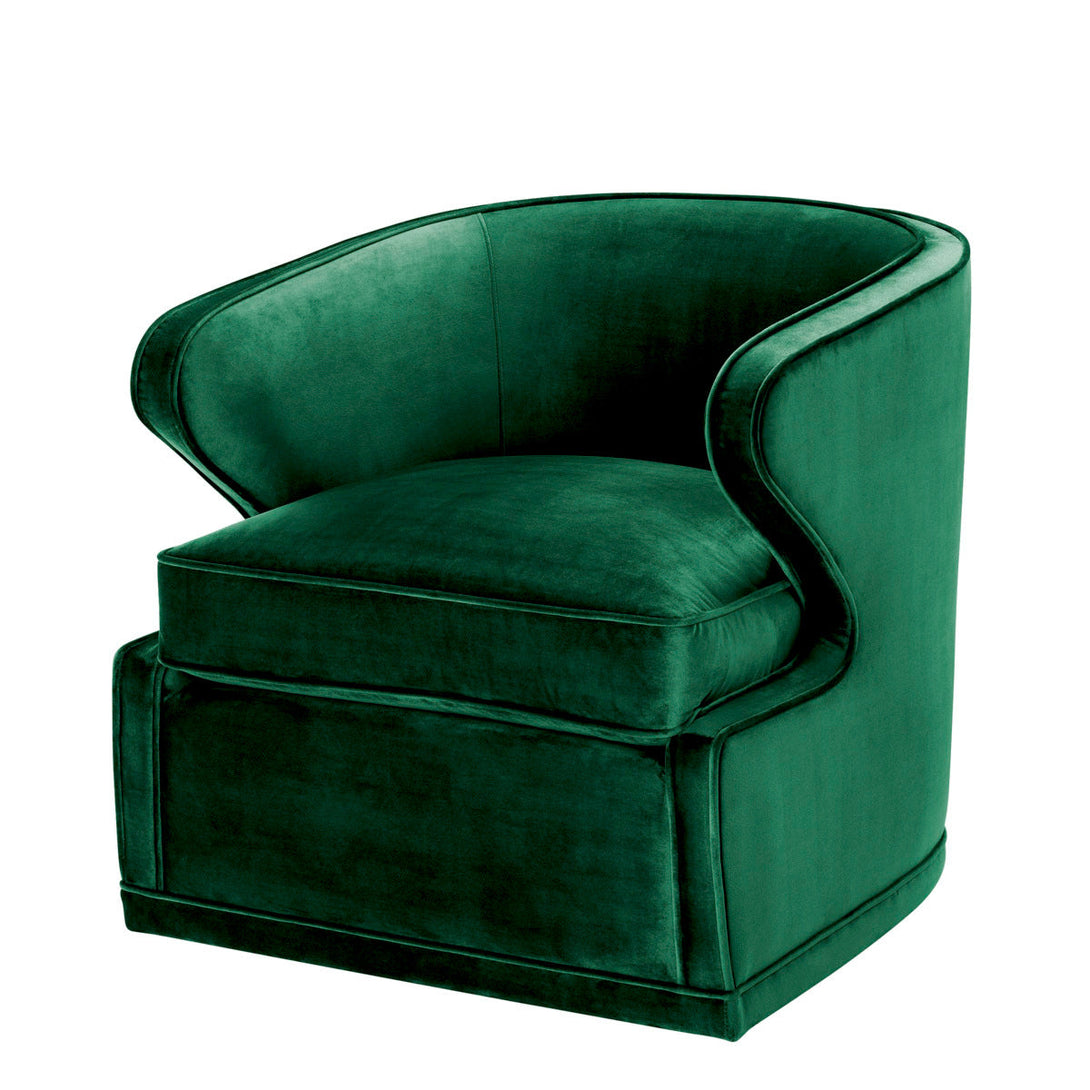 Swivel Chair Dorset Roche Green Velvet Furniture Eichholtz
