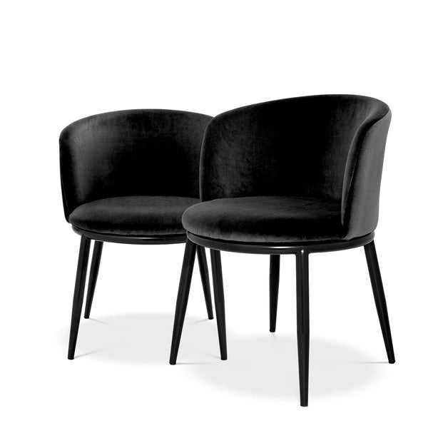 Dining Chair Filmore Set Of 2 Cameron Black Furniture Eichholtz