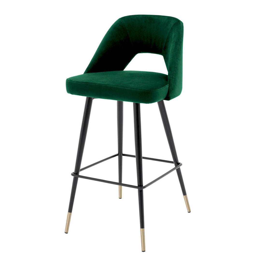 Bar Stool Avorio Roche Green Velvet Furniture Eichholtz