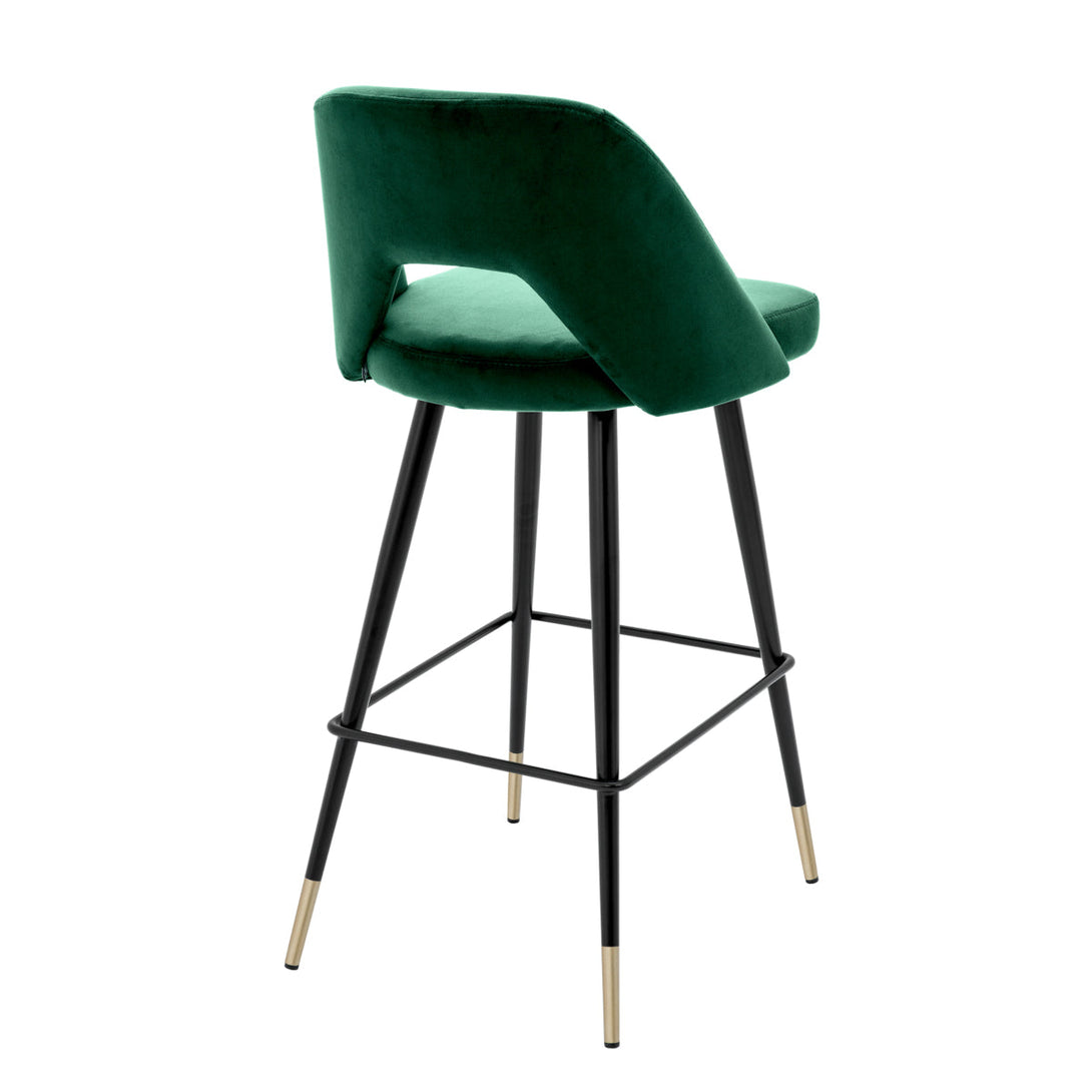 Bar Stool Avorio Roche Green Velvet Furniture Eichholtz