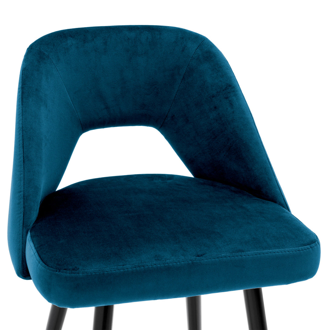 Bar Stool Avorio Roche Blue Velvet Furniture Eichholtz