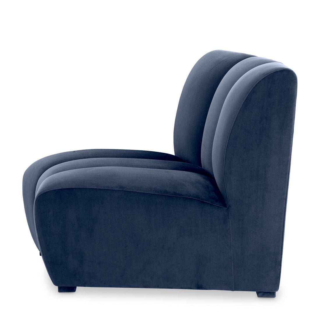 Modular Sofa Lando Savona Midnight Blue Velvet Furniture Eichholtz