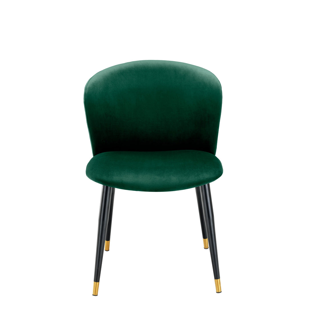 Dining Chair Volante Roche Dark Green Velvet Furniture Eichholtz