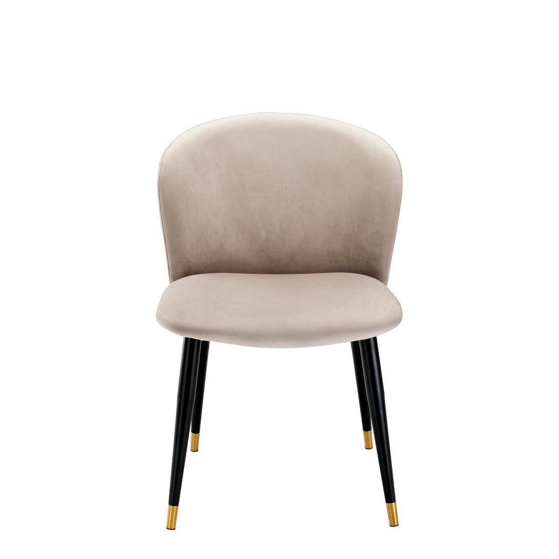 Dining Chair Volante Roche Beige Velvet Furniture Eichholtz
