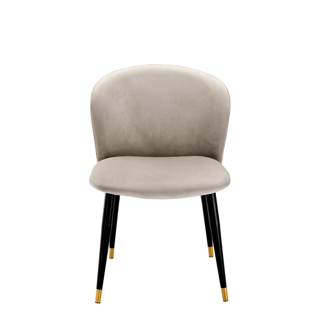 Dining Chair Volante Roche Beige Velvet Furniture Eichholtz
