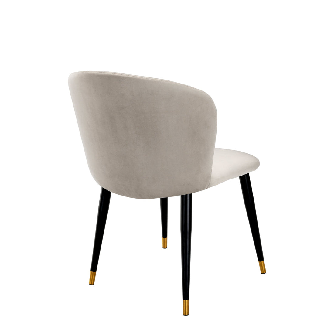 Dining Chair Volante Roche Beige Velvet Furniture Eichholtz