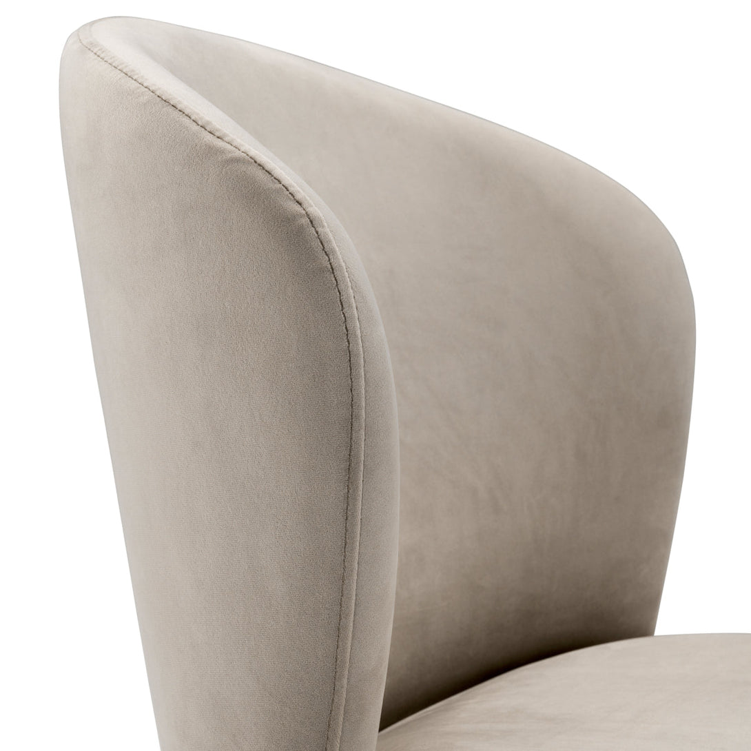 Dining Chair Volante Roche Beige Velvet Furniture Eichholtz