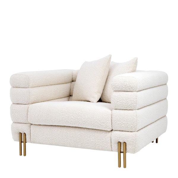 Chair York Boucl&Eacute; Cream Furniture Eichholtz