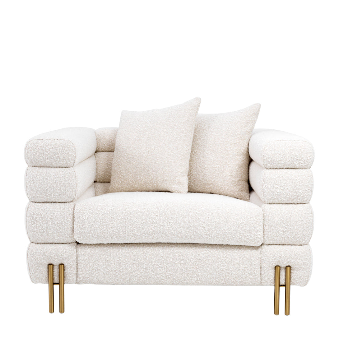 Chair York Boucl&Eacute; Cream Furniture Eichholtz