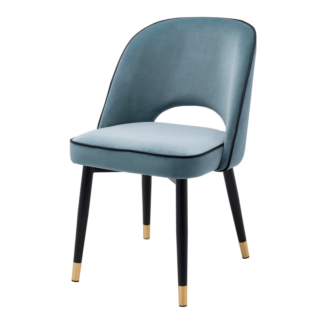 Dining Chair Cliff Savona Blue Velvet Furniture Eichholtz