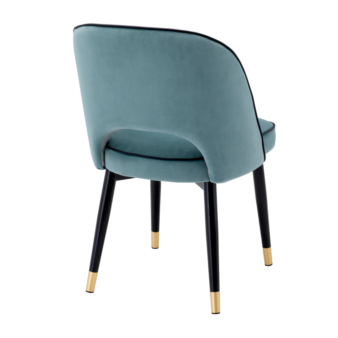 Dining Chair Cliff Savona Blue Velvet Furniture Eichholtz