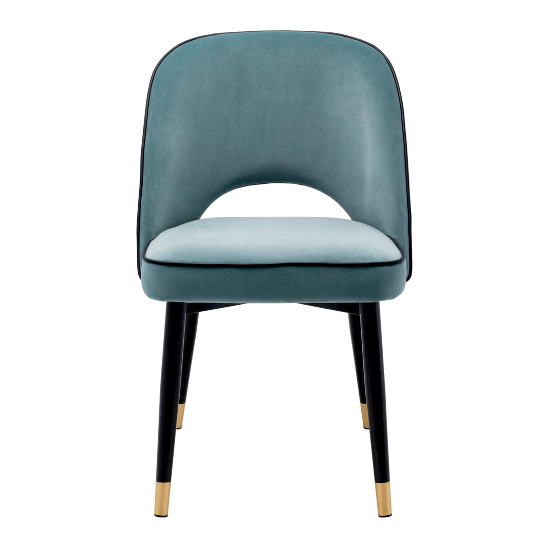Dining Chair Cliff Savona Blue Velvet Furniture Eichholtz