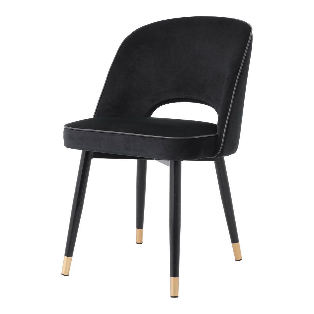 Dining Chair Cliff Set Of 2 Roche Black Velvet Furniture Eichholtz