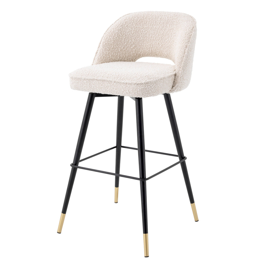 Bar Stool Cliff Boucl&Eacute; Cream Furniture Eichholtz