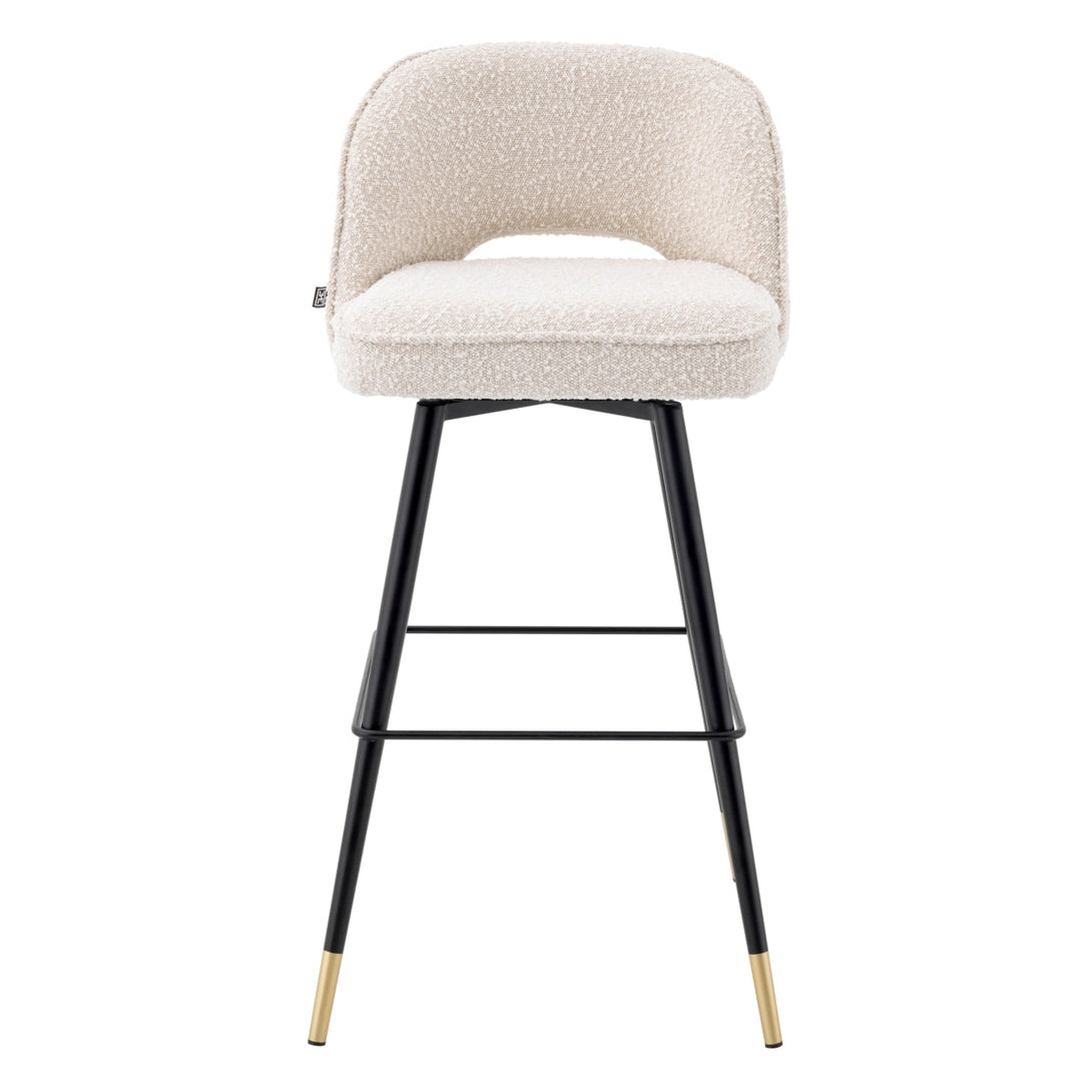 Bar Stool Cliff Boucl&Eacute; Cream Furniture Eichholtz