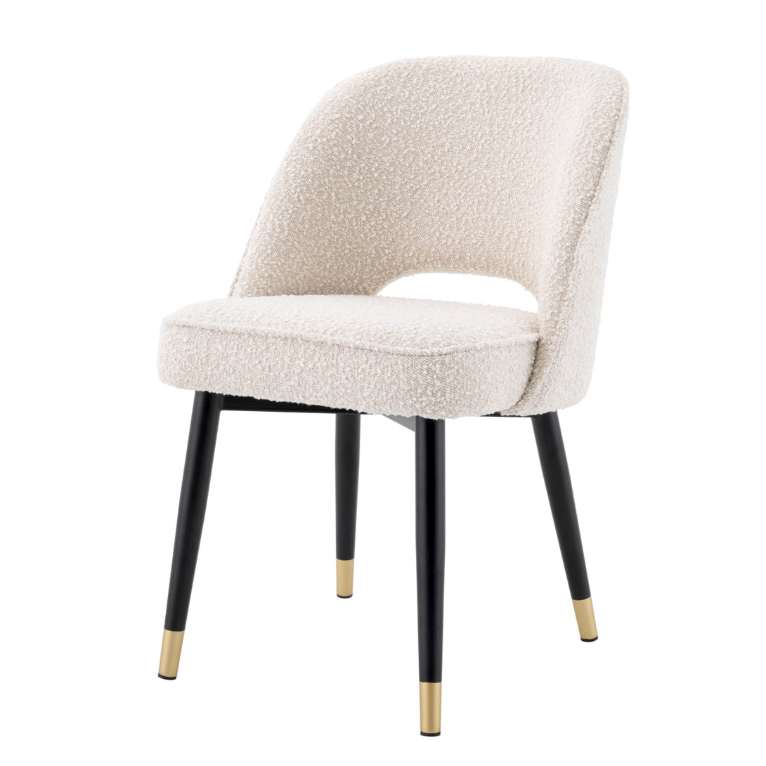 Dining Chair Cliff Set Of 2 Boucl&Eacute; Cream Furniture Eichholtz