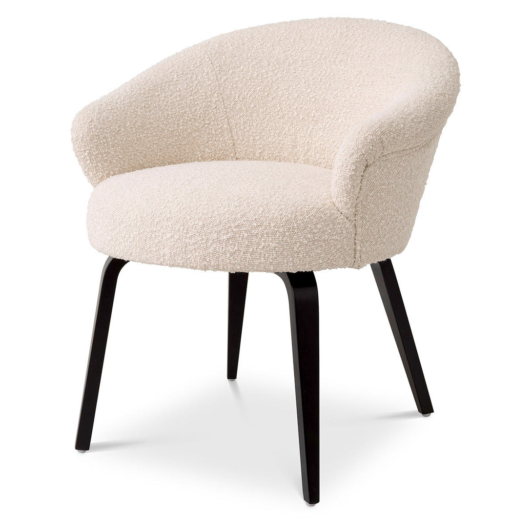 Dining Chair Moretti Boucl&Eacute; Cream Furniture Eichholtz