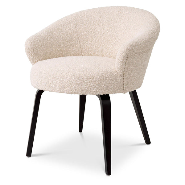 Dining Chair Moretti Boucl&Eacute; Cream Furniture Eichholtz