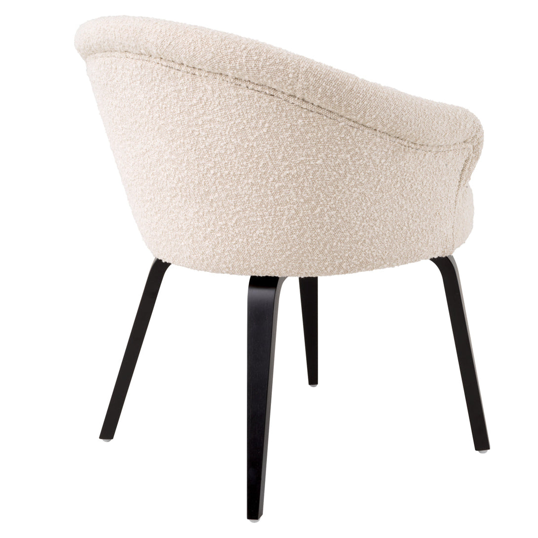 Dining Chair Moretti Boucl&Eacute; Cream Furniture Eichholtz