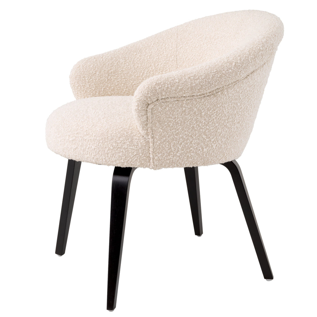 Dining Chair Moretti Boucl&Eacute; Cream Furniture Eichholtz