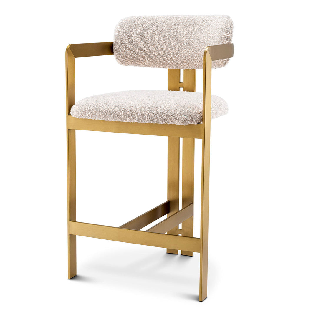 Counter Stool Donato Brushed Brass Finish Furniture Eichholtz