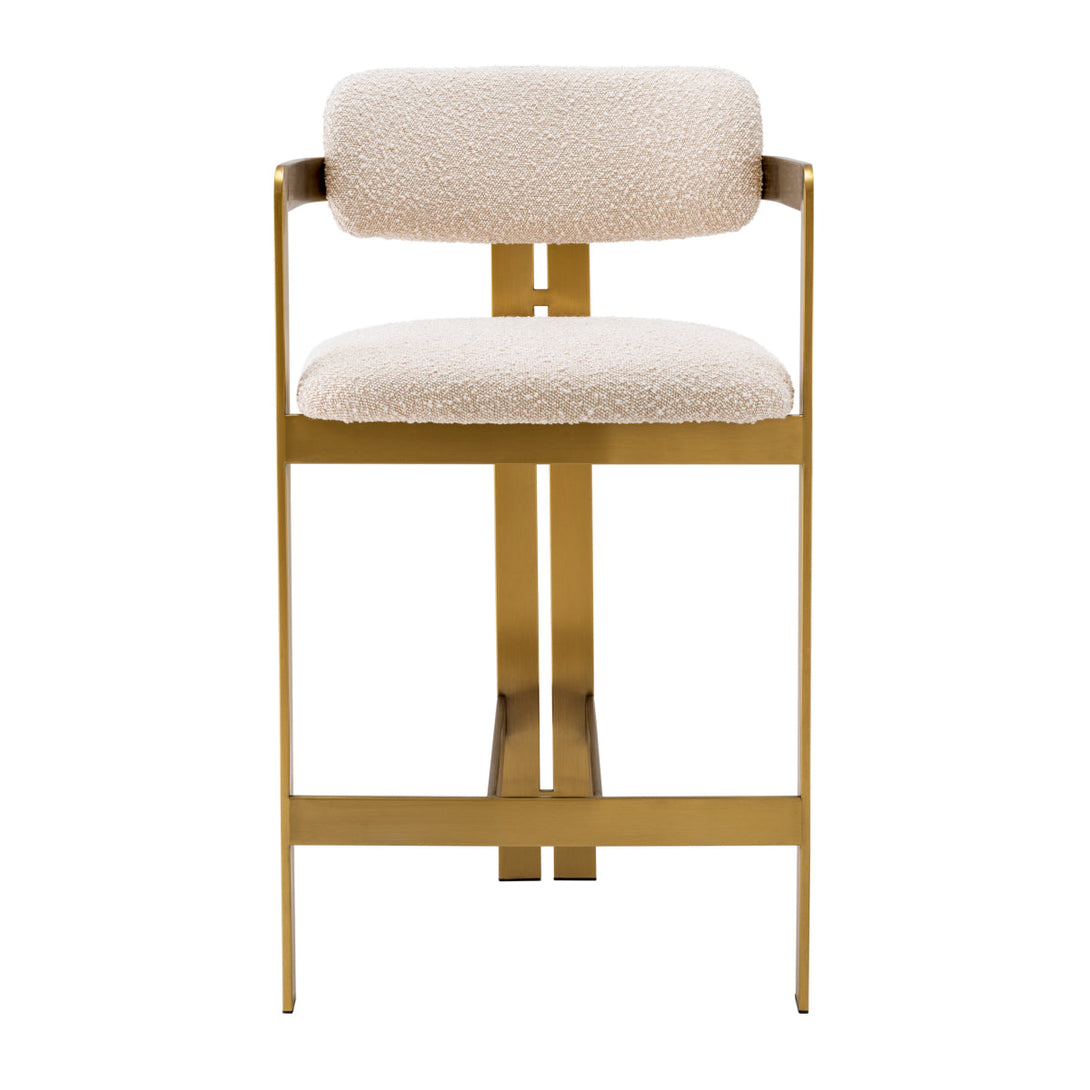 Counter Stool Donato Brushed Brass Finish Furniture Eichholtz