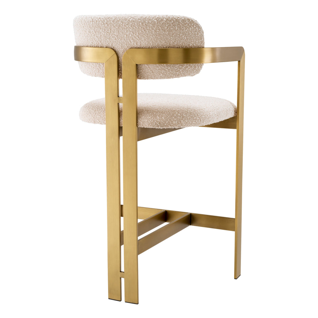 Counter Stool Donato Brushed Brass Finish Furniture Eichholtz