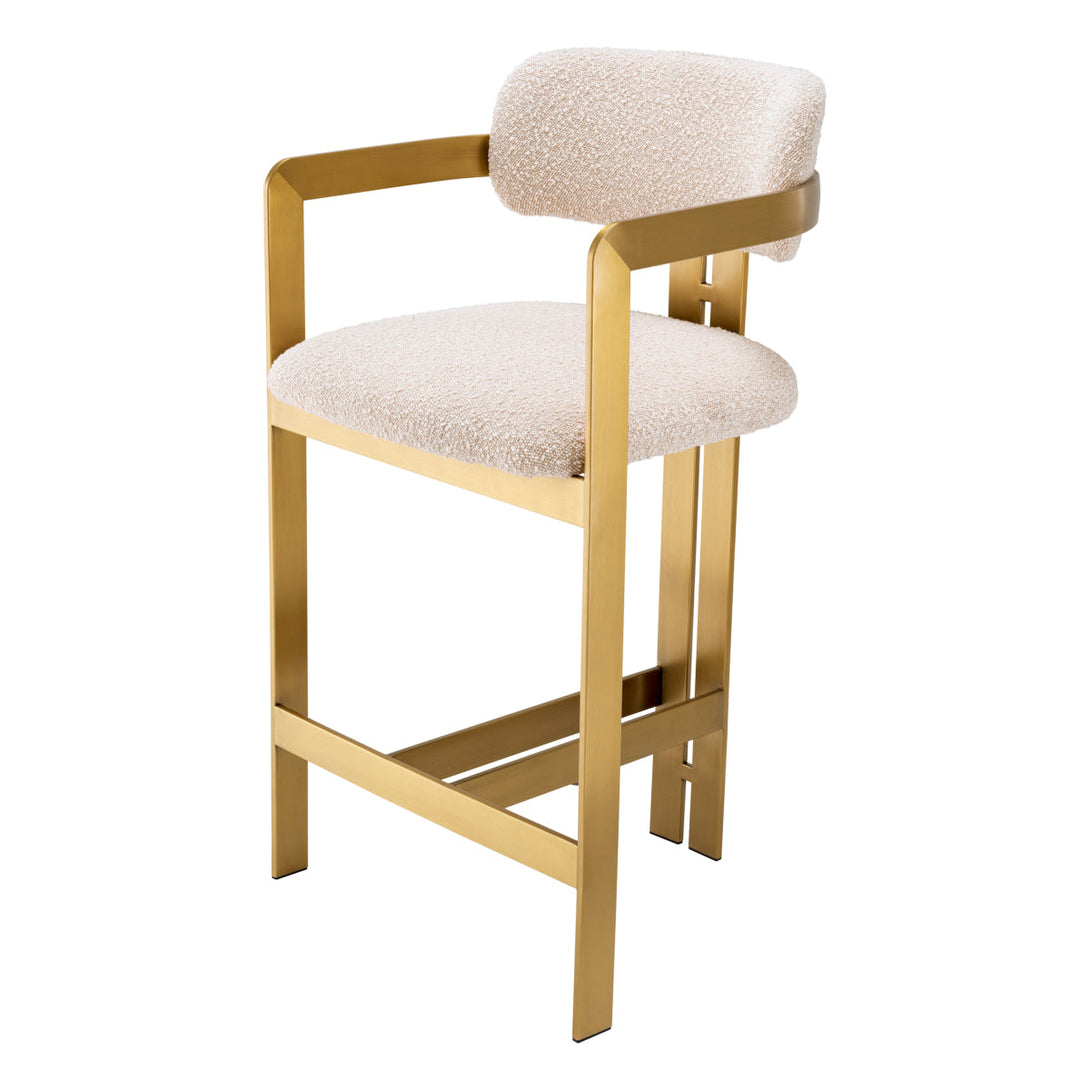 Counter Stool Donato Brushed Brass Finish Furniture Eichholtz