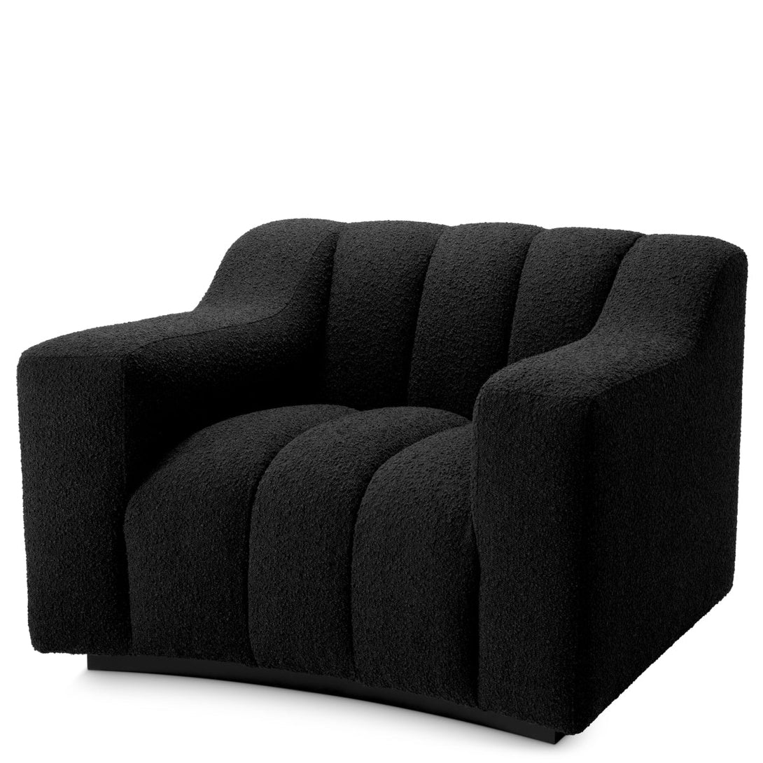 Chair Kelly Boucl&Eacute; Black Furniture Eichholtz