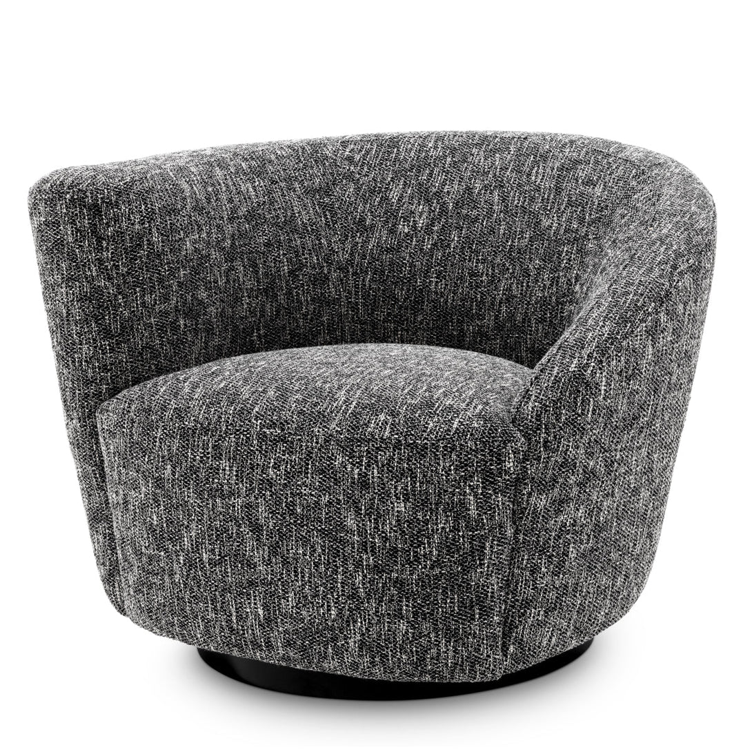 Swivel Chair Colin Left Cambon Black Furniture Eichholtz