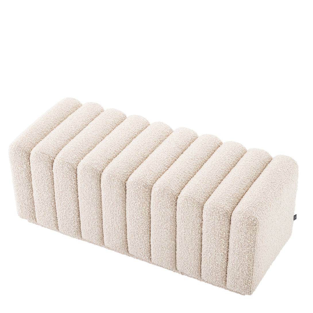 Bench Bente Boucl&Eacute; Cream Furniture Eichholtz