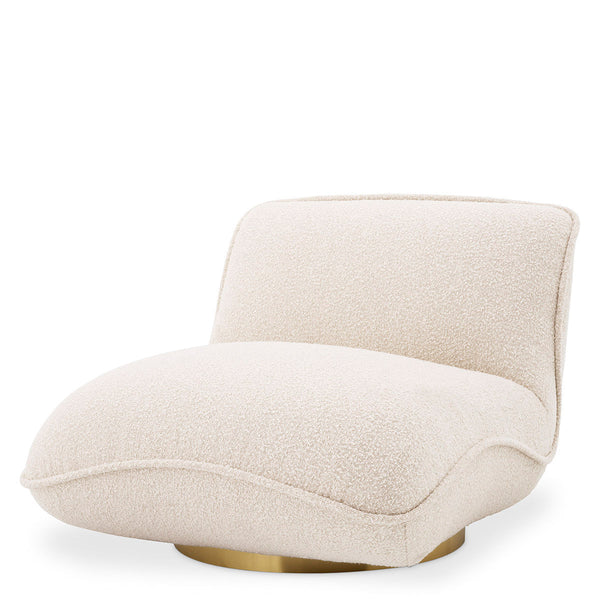 Swivel Chair Relax Boucl&Eacute; Cream Furniture Eichholtz