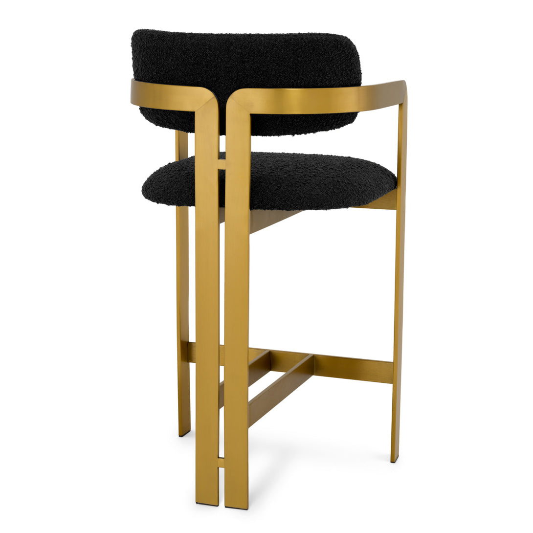 Counter Stool Donato Boucl&Eacute; Black Furniture Eichholtz